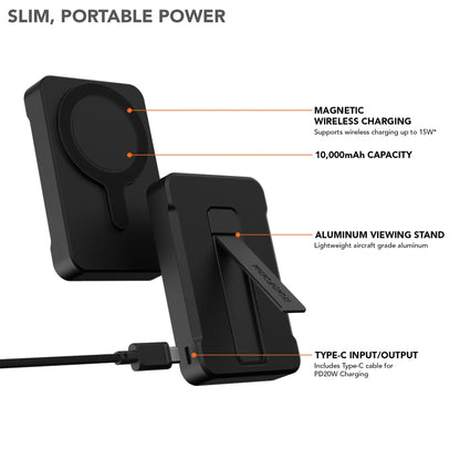 339201-10K 10000mAh Wireless Magnetic Power Bank with Stand