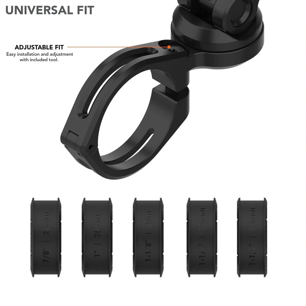 334101P2 Black Motorcycle Handlebar Phone Mount