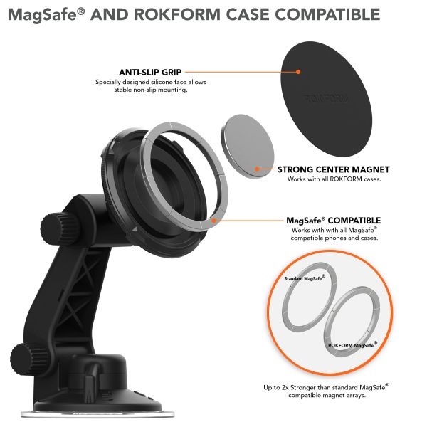 333501-M Magnetic Windshield Suction Mount