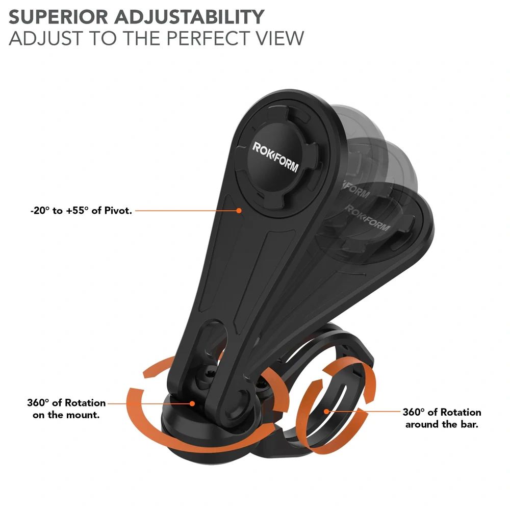 334101P2 Black Motorcycle Handlebar Phone Mount