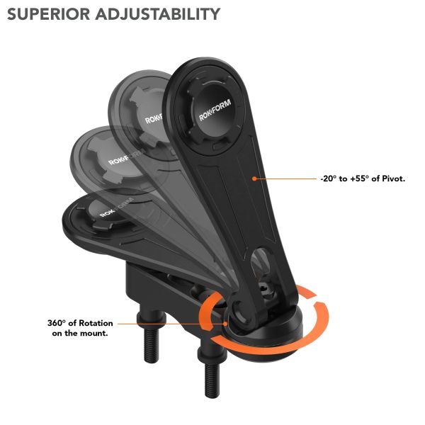334201P Motorcycle Perch Phone Mount for Harley Davidson Motorcycles, Metric and Indian Cruisers