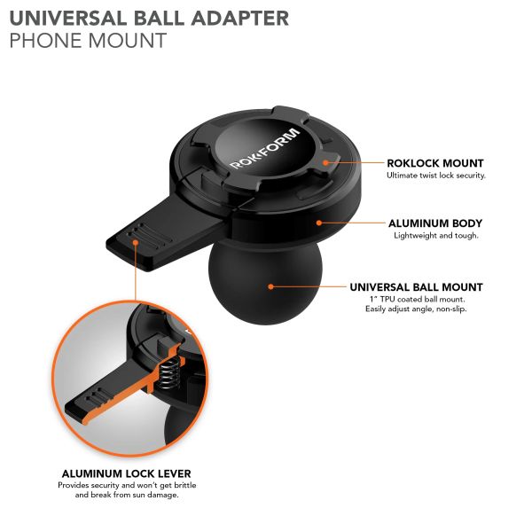 337101 Universal Ball Adapter Phone Mount for use with 1” RAM® Socket Mounts